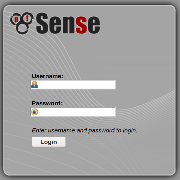 pfSense login