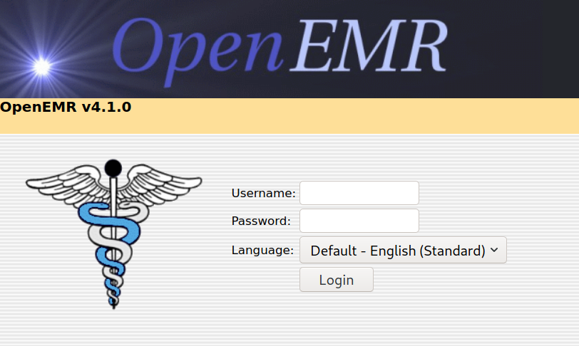 OpenEMR Login page