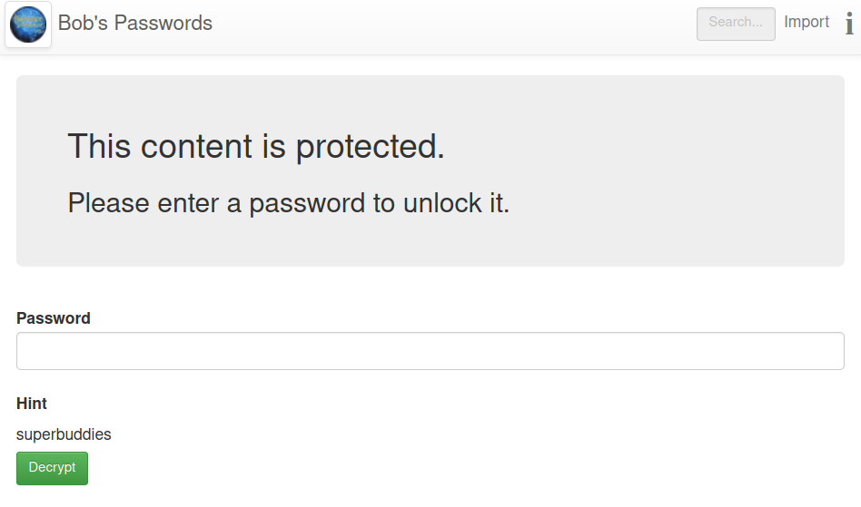 Bob's Password Manager